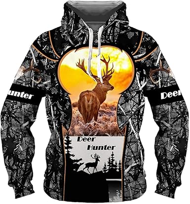 3d deer hoodie