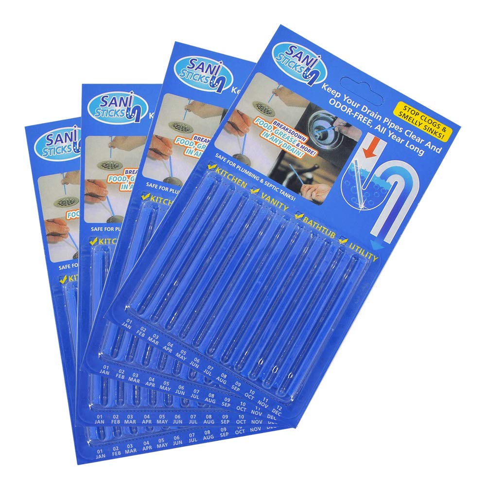 EZ Life 48 Pieces Drain Cleaner Stick and Deodorizer for Kitchen