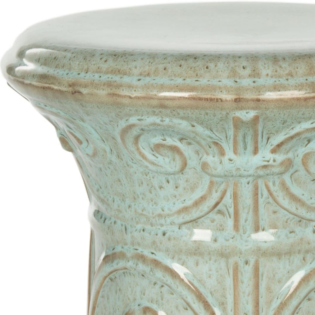 Safavieh Imperial Ceramic Decorative Garden Stool, Blue: Home & Kitchen