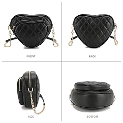 lola mae Heart Shape Satchel Crossbody Purse for