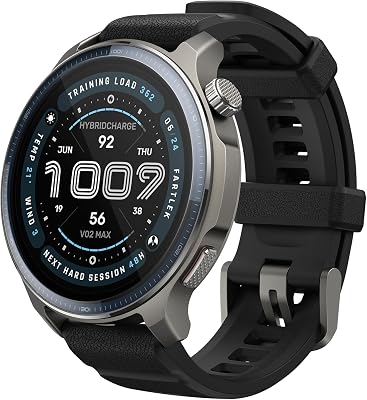 Balance 2 Montre Connectée Homme 47mm, GPS, NFC, Écran AMOLED 1,5" en Verre Saphir, Autonomie 21J, 180 Modes Sport, Hyrox, Golf, Suivi Cardio & Sommeil, Smartwatch pour Android et iPhone