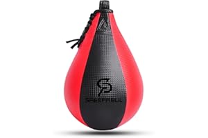SAEEPABUL Speed Bag,Speed Bag for Boxing,PU Leather Reflex Training Pear Shaped Punching Bag,Fast Reaction Skills Development Perfect for Kids Teens Adults Boxing Coaches