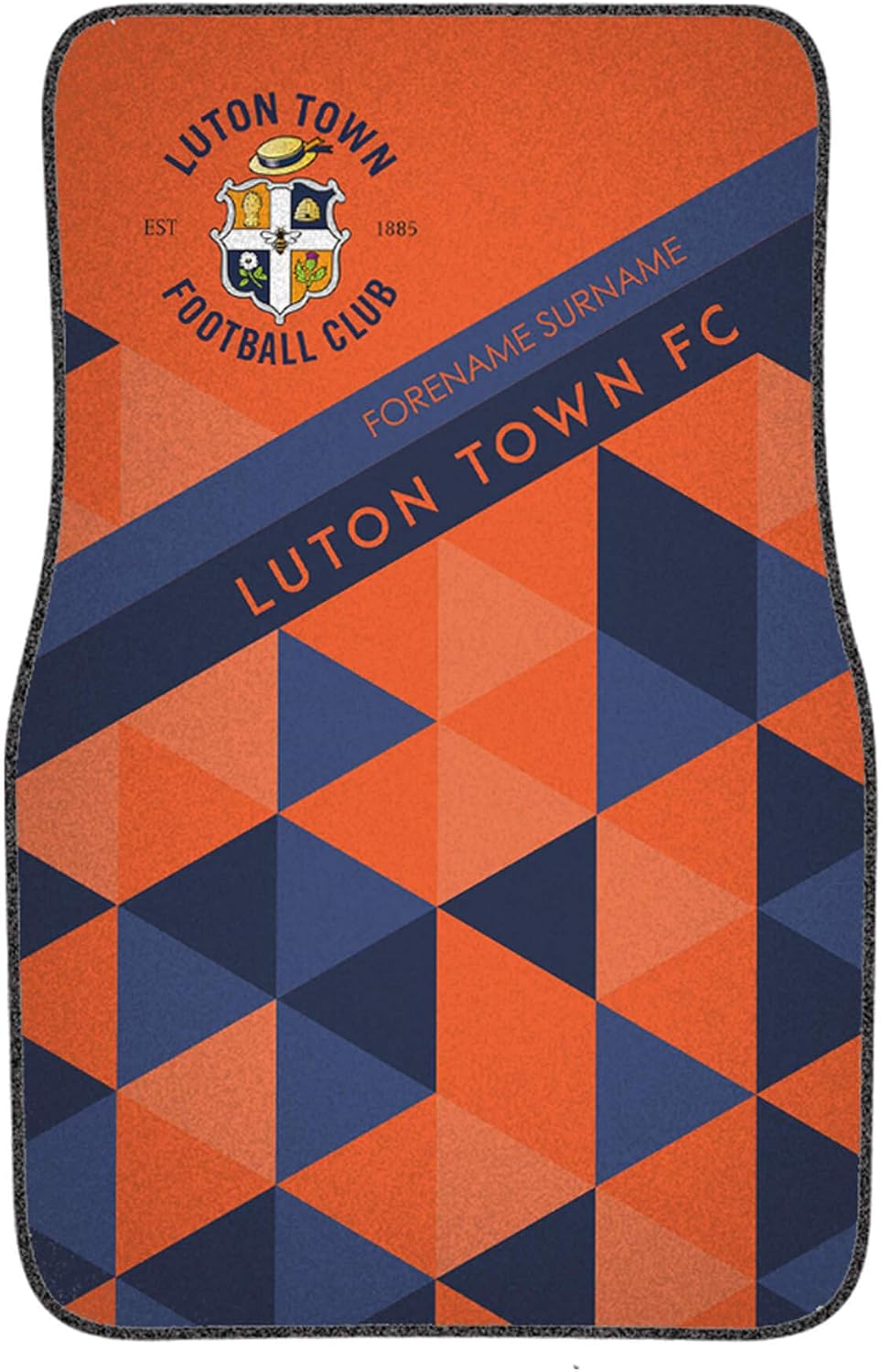 Luton Town FC Official Personalised Patterned Front Car Floor Mat ...