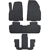 Custom-fit for 2020-2025 Cadillac XT6 Floor mats (Bucket 6 Seats) All-Weather Rubber Floor Liners Set Heavy Duty Set (Black)