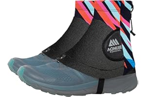 OrrinSports Size 6-10 Trail Gaiters Low Shoes Gators for Hiking Boots and Shoes, Ankle Hiking Gaiters for Men Women