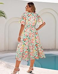 Hanna Nikole Women Plus Size Summer Dress - Easter