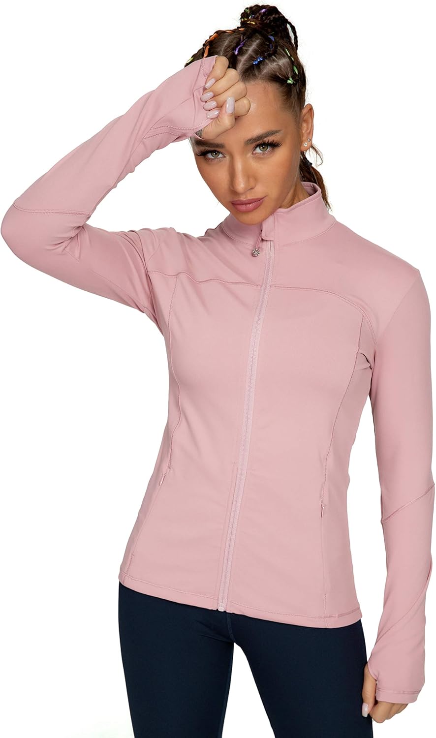 zip up running top