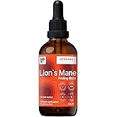 Lion's Mane 2 fl oz Liquid Extract - Natural Mushroom Drops - Tincture for Brain, Memory, Mental Clarity & Focus - Immune Support - High Potency Formula - 30-Day Supply