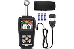 Moisture Meter, POROMETISTO Pin & Pinless Moisture Meter – Dual Mode Wood Moisture Detector for Walls, Drywall, Firewood & Co