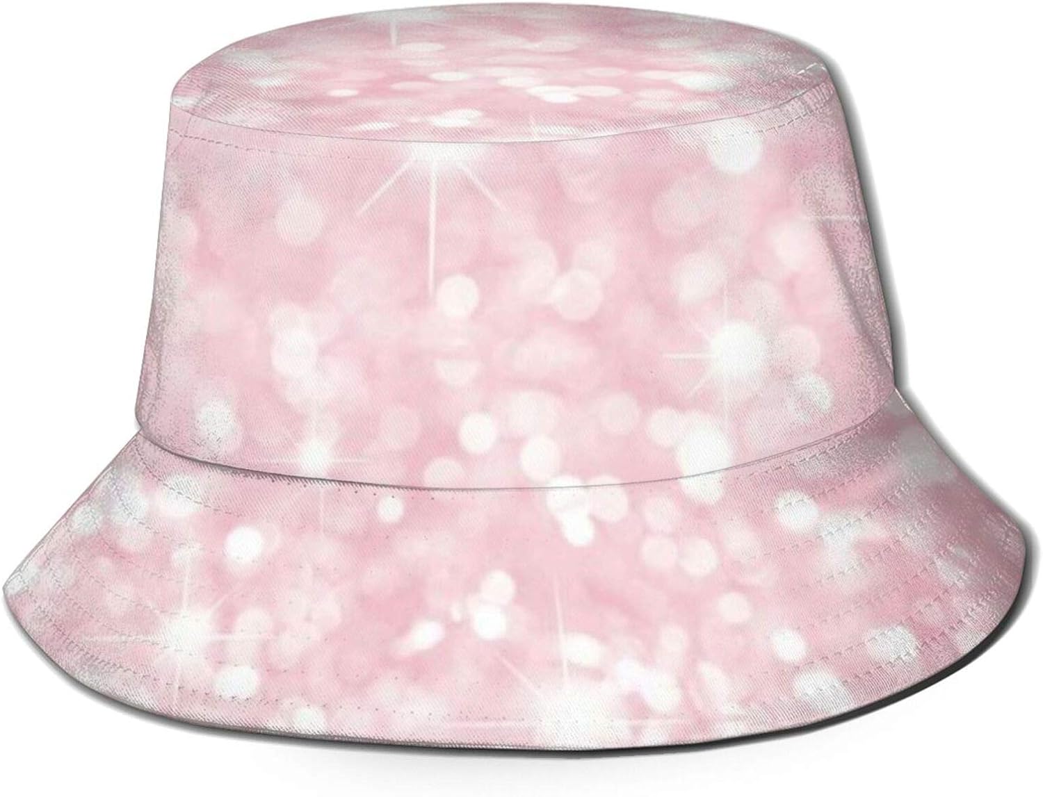 Fisherman Hat Pink Sparkle Sun Bucket Hats Beanie Cap Outdoor Fishing