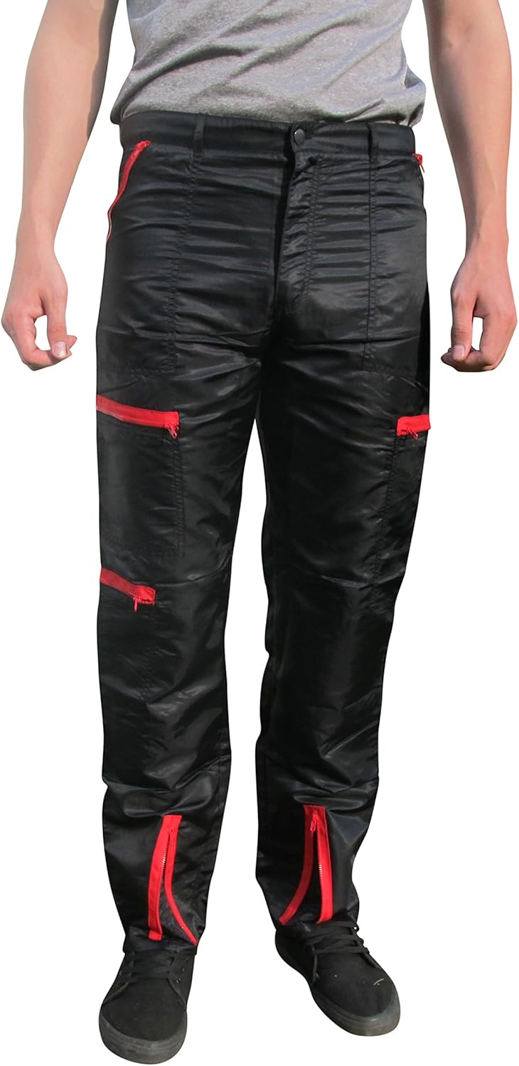BreakIN Shiny Nylon 80s Costume Parachute Pants (32 (31" Tight Waist