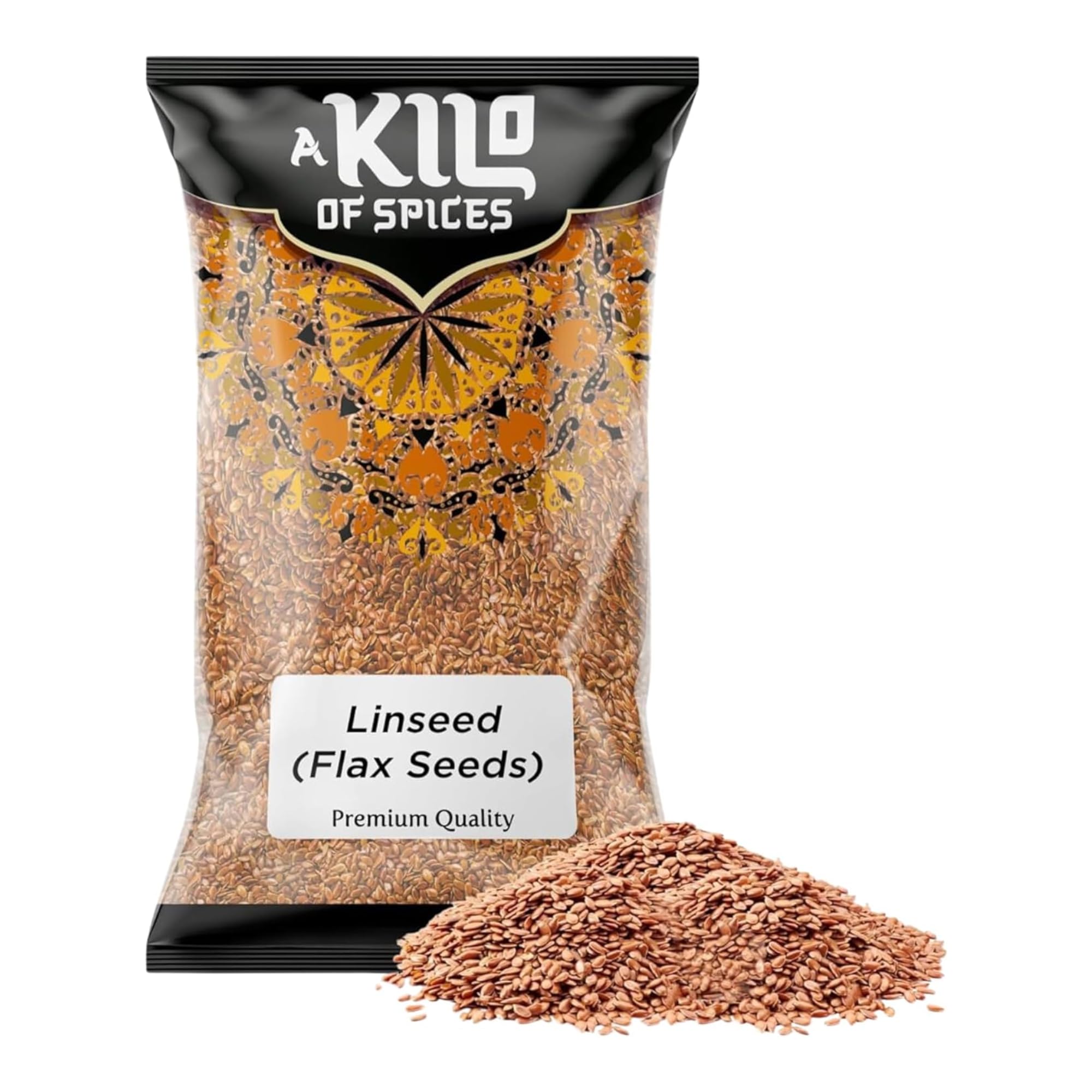 A Kilo of Spices | Brown Whole Flaxseed 1 Kg, Linseed High Fibre Source with Antioxidants, Rich in Omega-3, Non-GMO, Vegan, Restores Gut Health, Plant-Based Protein Powerhouse (1 Kg)