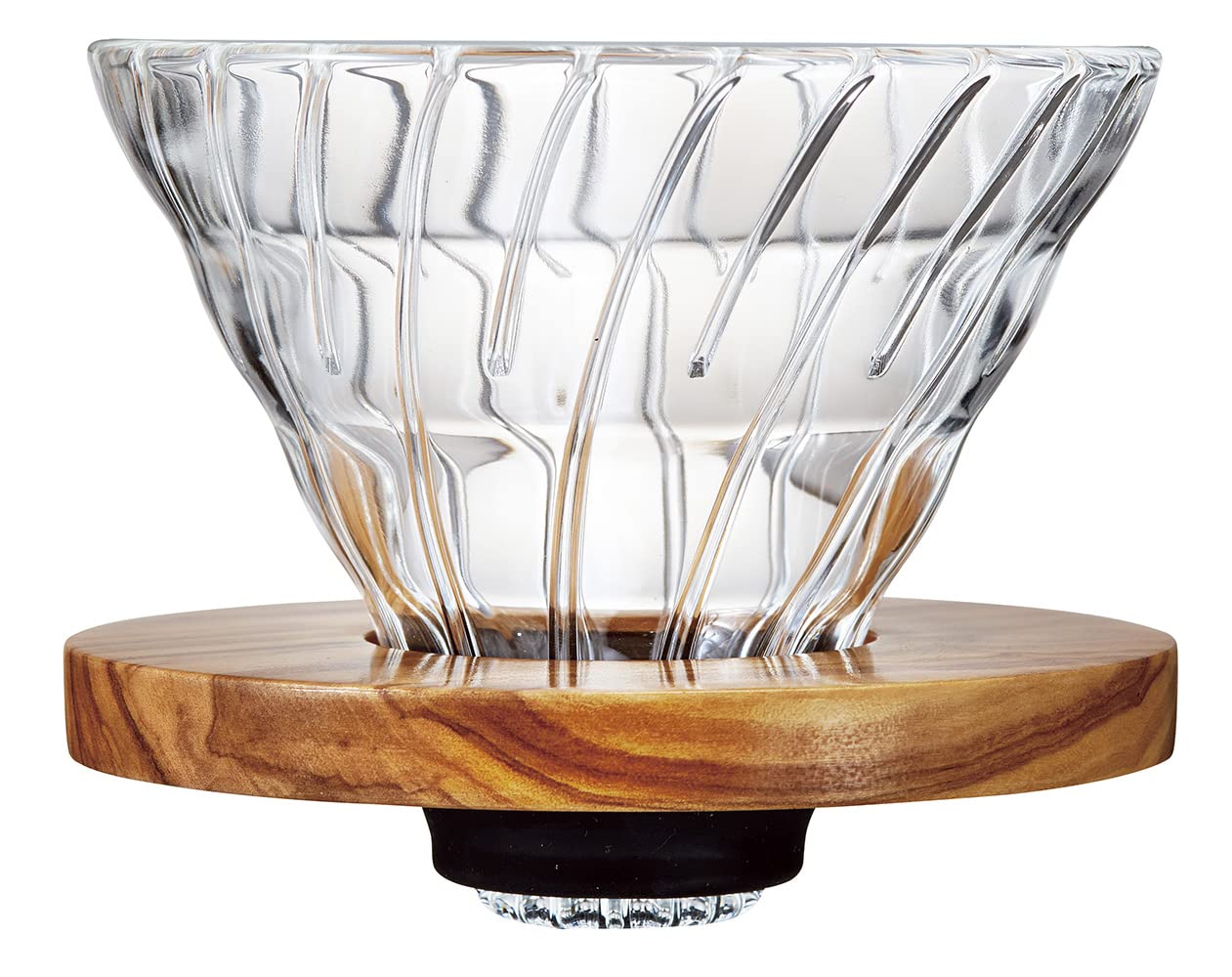 HARIO (ハリオ) V60 耐熱ガラス 透過 コーヒードリッパー オリーブウッド 02 コーヒードリップ 1~4杯用 VDGR-02-OV商品画像