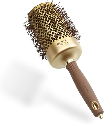 Olivia Garden Expert Blowout Shine 65 Ceramic Round Brush Gold Brown