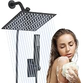 Regaderas para Baño, 8" Cabeza de Ducha de Lluvia Alta Presion. | y Ducha de Mano de 2 Modos Rociado Ajustable con Soporte, M