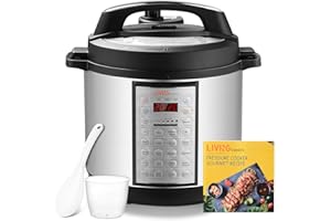 LIVINGbasics 6 Quart Electric Pressure Cooker, 18-in-1 Multi-Function Pressure Cooker, Stainless Steel Inner Container Slow C