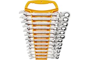 GEARWRENCH 12 Piece Flex Head Ratcheting Combination Wrench Set | 12 Point | Metric | 9901D