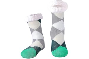BSTcentelha Super Soft Warm Cozy Fuzzy Fleece-lined Winter With Grips Slipper Socks For Man
