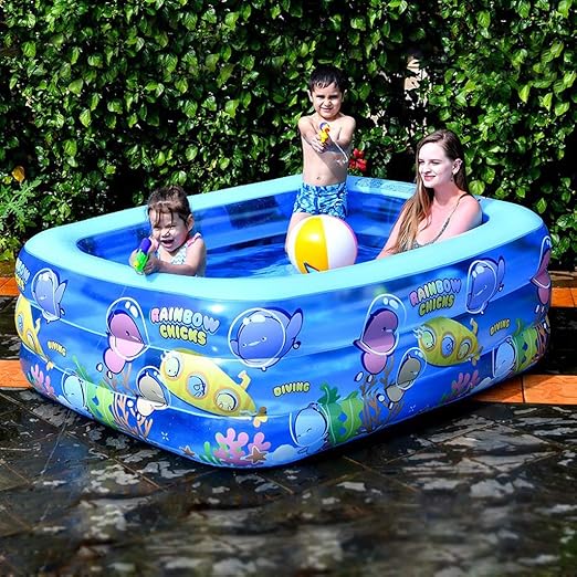 inflatable pool with shade