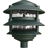 Dabmar Lighting D5000-G Pagoda Fixture 3 Tier Incand 120V Light, Green Finish