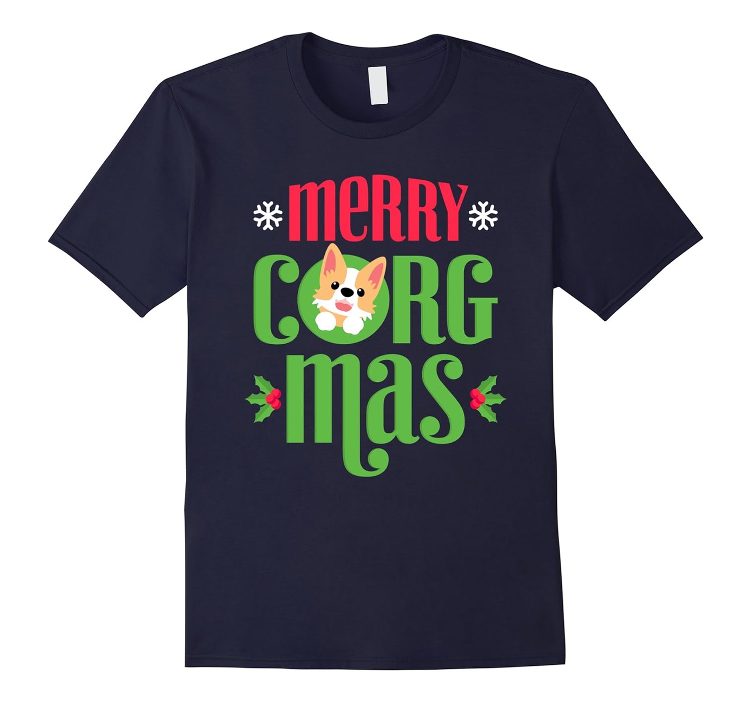 Funny Christmas Dog Lovers T-shirt Merry Corgmas Corgi Shirt-ANZ