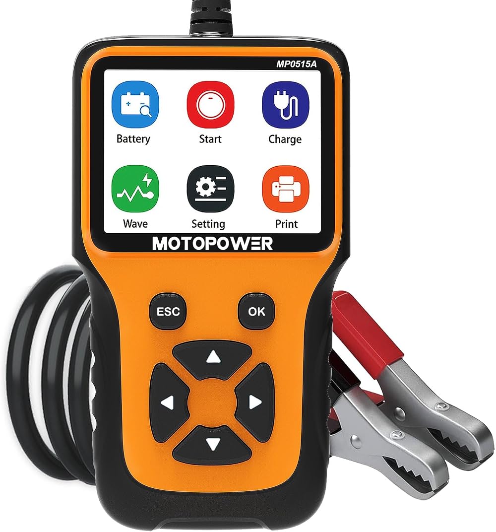 MOTOPOWER MP0515A 12V Battery Tester 100-2000 CCA Car Auto Cranking/Charging