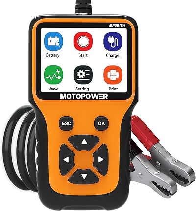 MOTOPOWER MP0515A 12V Battery Tester 100-2000 CCA Car Auto Cranking/Charging