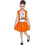 DIGIMART Girls Midi/Knee Length Party Dress  (Red, Sleeveless)