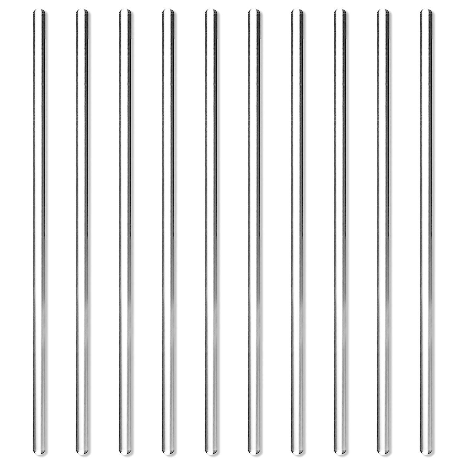 Voarge Pack of 10 20cm Glass Stirrers Stirrers Stirrers Double Sided Heat Resistant Science Chemistry Laboratory Stirring Hot Cold Drinks