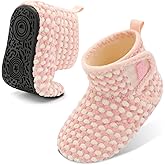 BARERUN Toddler Slippers Girls Boys House Shoes Baby Winter Booties Plush Cozy Kids House Slipper Warm Lightweight Infant Walking Shoes Socks