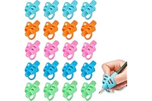 KIGEAPUEL 20 Pcs Pencil Grips for Kids Handwriting Pencil Holders Grippers Writing Posture Correction Tools for Toddlers, Special Needs Silicone Pencil Supplies for Kindergarten Preschoolers
