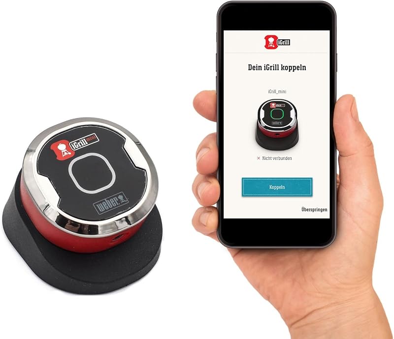 Weber iGrill Mini Compact Bluetooth Thermometer Single-Probe 150H Battery