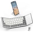 Artciety Foldable Bluetooth Keyboard, Folding Portable Wireless Keyboard with Touchpad Numeric Keypad, Travel Pocket Keyboard
