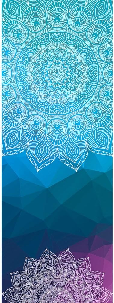 Cayuan Yoga Exercise Mat Towel Printed Non Slip Microfiber Lightweight Antibacterial Hot Yoga Towel