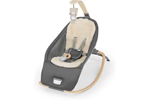Ingenuity Every Season 2-in-1 Baby Rocker & Seat - Cooling and Warming Fabrics, Detachable Sustainable Wooden Activity Bar, M