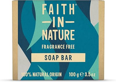 Faith In Nature Natural Fragrance Free Hand Soap Bar 100g Sensitive Vegan