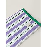 WENSHUO Charming Violet-Striped Pure Cotton Bath Towel,100% Combed Cotton,Luxury Shower Towel,Super Absorbent(Pack of 1) (55.12" L × 27.56" W)