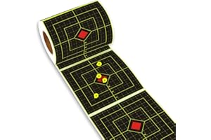 LikeLety 6 Inch 100 Pack Splatter Targets, Adhesive Shooting Target Stickers with Yellow Effect for BB Gun, Pellet Gun, Airsoft, Pistol, Rifle Shooting Practice