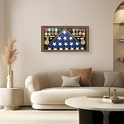 DecoWoodo Memorial Flag Display Case for 5' x