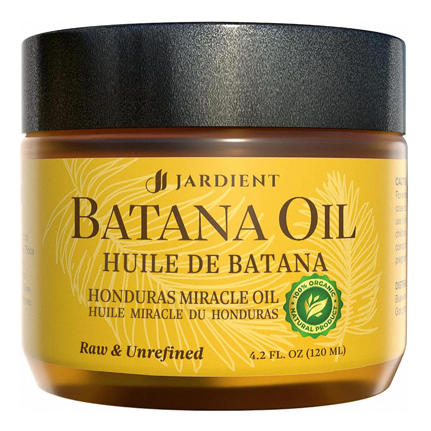 Raw Batana Oil for Hair Growth: Dr Sebi Organic Batana Oil from Honduras - 100% Pure & Natural - Promotes Thicker & Stronger Hair for Men & Women (4.2 OZ)