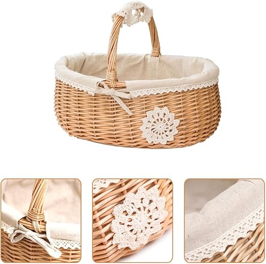 wicker basket diaper caddy