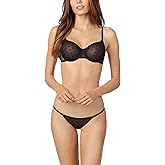 DKNY Womens Monogram Mesh Unlined Demi Bra