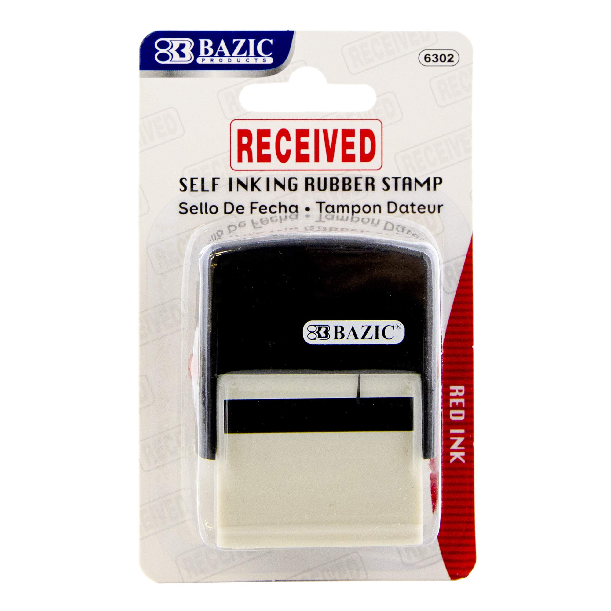 BAZIC Received Self Inking Rubber Stamp