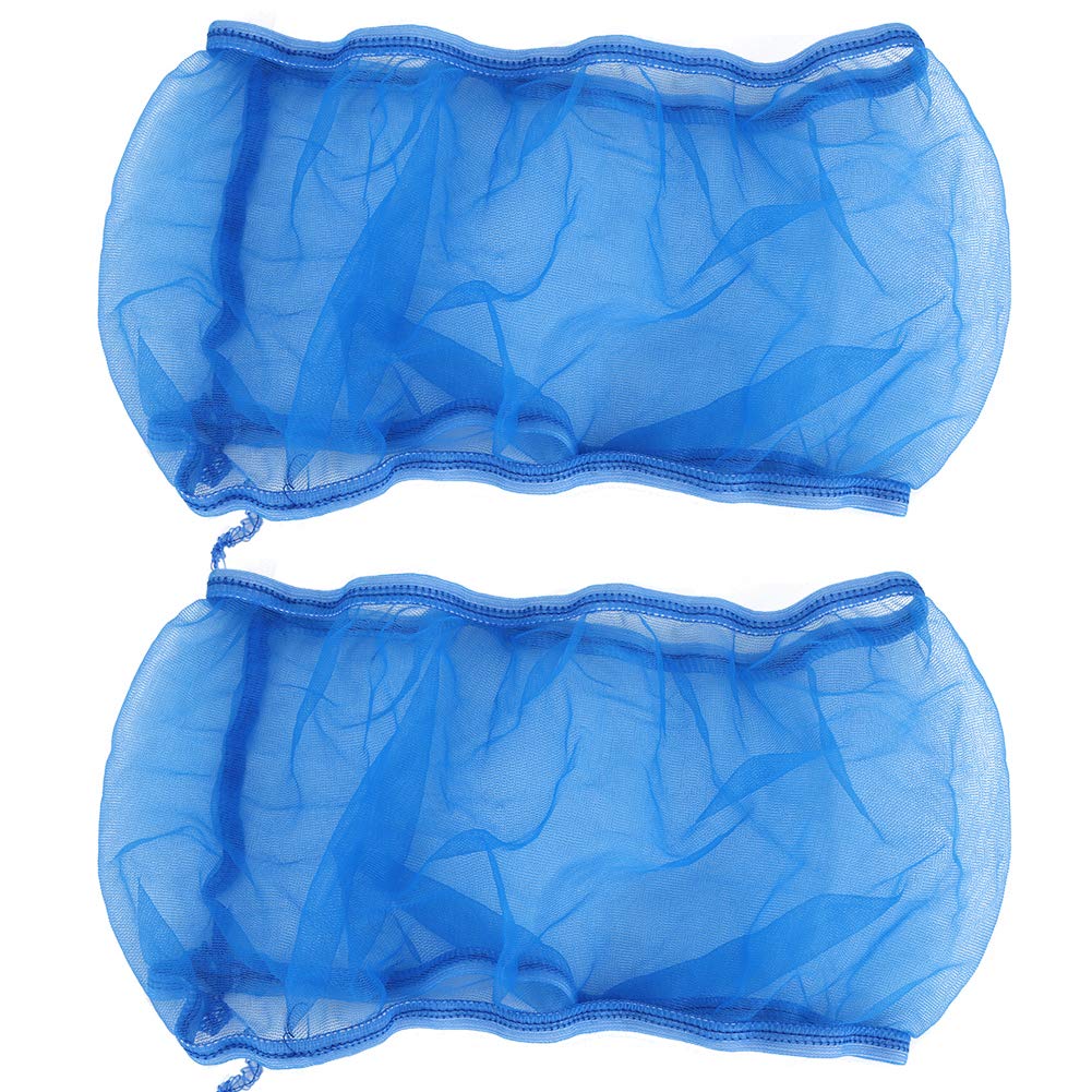 Atyhao Bird Cage Cover, 2Pcs Bird Cage Cover Birdcage Polyester Mesh Cover Seed Catcher Universal Parrots Cage Accessories(blue)