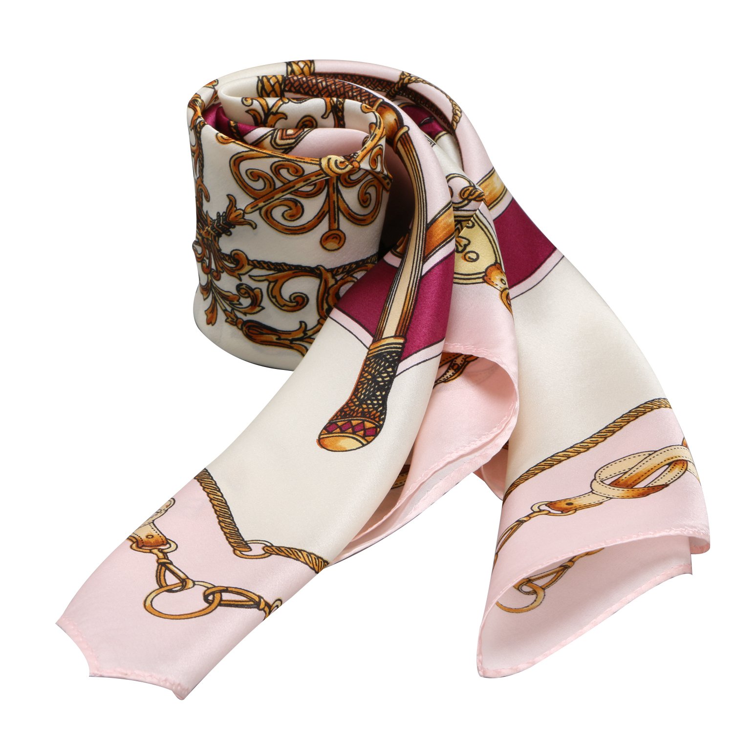 100% Silk Scarf Neckerchief Small Square Print Scarves Women 100% Silk Scarf Neckerchief Small Square Print Scarves Women