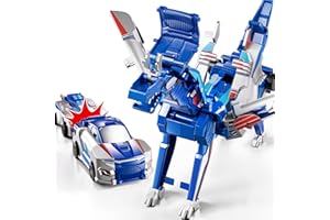 KIZONLY Collision Transforming Dinosaur Car Toy, 2 in 1 Magnet Cars Transform into Dinosaur Toys, Fun Robot Dinosaur Toy Cars Birthday Gift for Kids Boys Girls Age 4-6 6-12 Year Old
