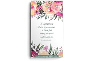 DaySpring - Ecclesiastes - A Time for Every Purpose - 2024 – 2025 Floral Planner - 28-Month - 2 Year Pocket Calendar (U0278)