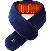 HiBOMASOON Heated Scarf for Men Women-3 Heating Levels Portable Electric Rechargeable Neck Heated Wrap Warmer Pad for Winter
