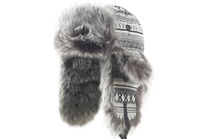 Janey&Rubbins Cold Weather Winter Gear Russian Ushanka Cossack Trooper Hat Trapper Hunter Headwear Pilot Aviator Cap