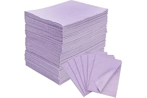 Mekupeu 125 PCS Disposable Waterproof Tattoo Table Covers Dental Bib Sheets Tattoo Supplies 13" x 18" inch (Purple)